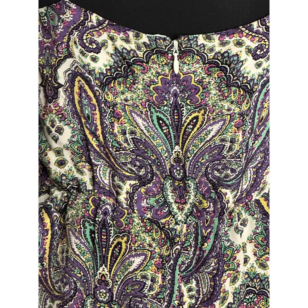 J.Crew boho chic multicolored paisley spaghetti strap silk slip dress Size 2 - Picture 3 of 6